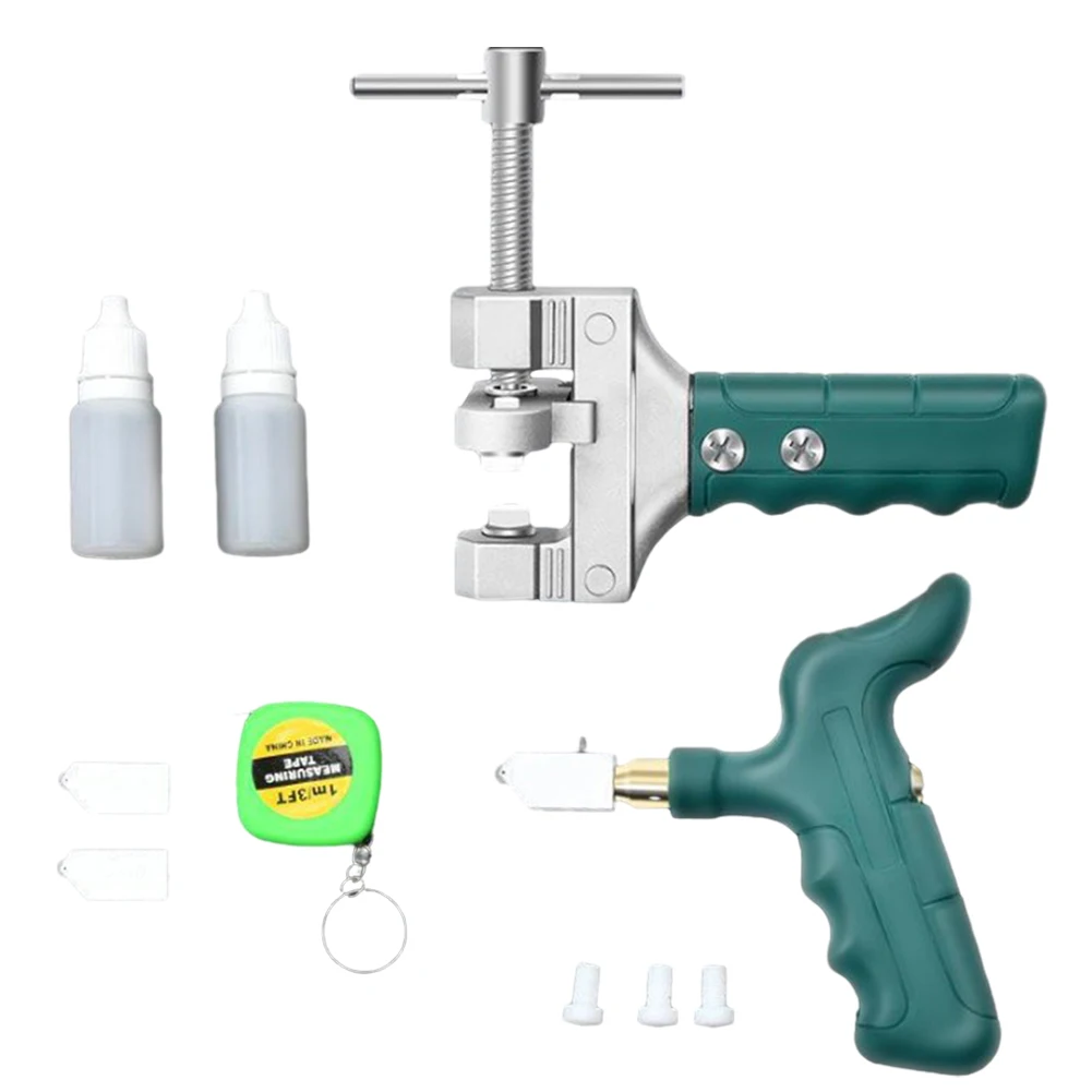 Tile Glass Cutter Set Ceramic Floor Cutter Porcelain Cutter Ceramic Cutting Scratcher For Tile Glass Cutting Construction Tools