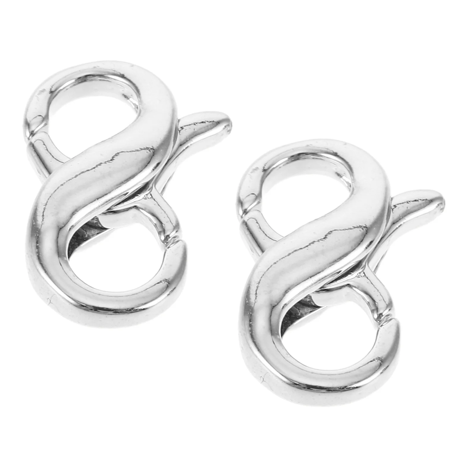 

2Pcs Necklace Shortener Clasp DIY Jewelry Making Metal Double Opening Lobster Claw Bracelet Extender Connector