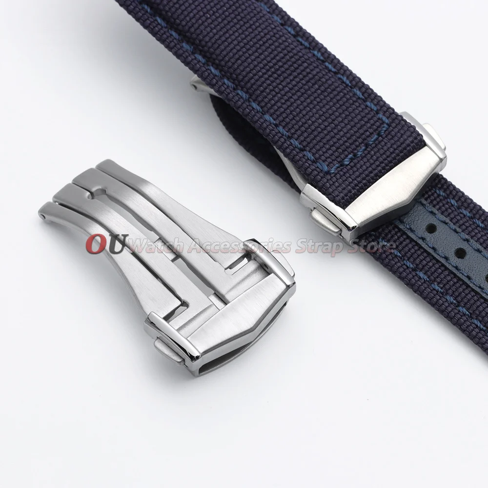 Polierte/Matte Edelstahl-Faltschließen 18mm 20mm für Omega Faltschließe Uhrenarmband-Verschluss für Seamaster Speedmaster – Detail 5