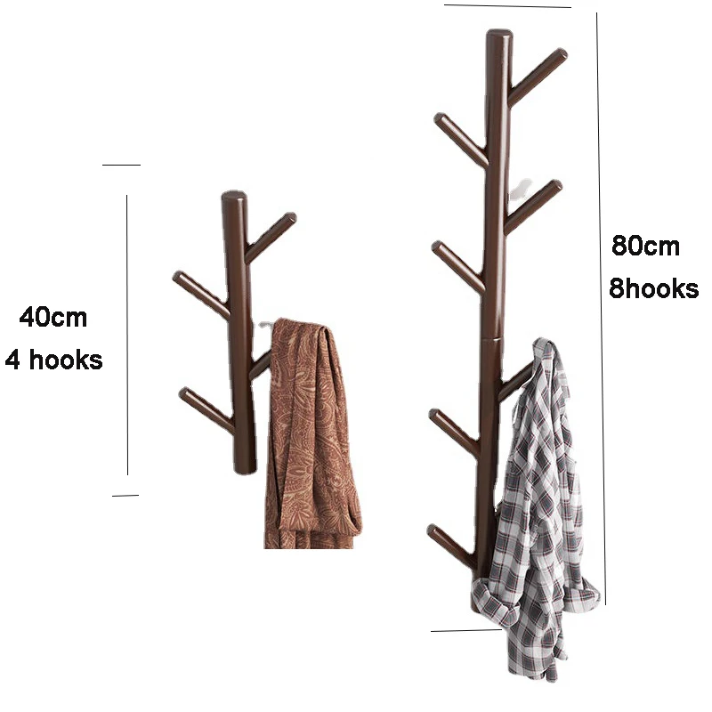 Estante de ropa de montaje en pared, colgador de ramas de pino Natural, soporte para tapa de bolso, estantes de pared para decoración de sala de