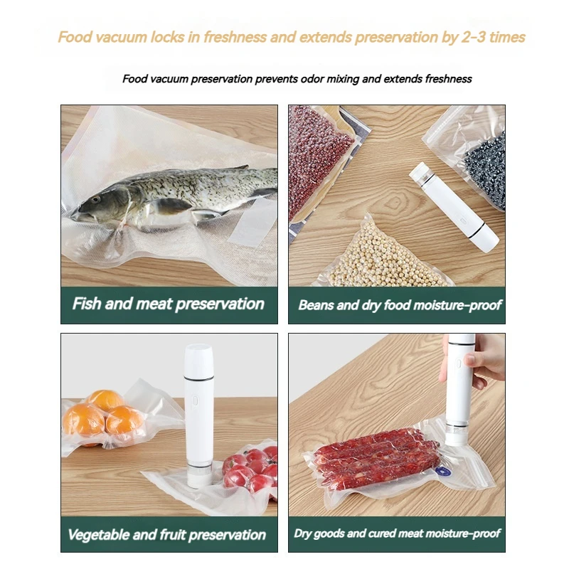 Handheld Mini Vacuum Machine Rechargeable Vacuum Food Preservation Machine Portable Electric Vacuum Pump