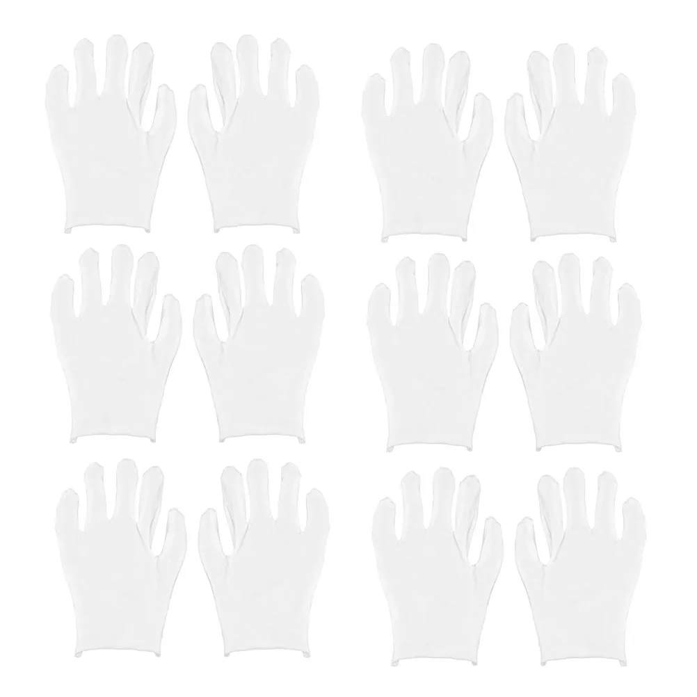 

20Pair Cotton Protective Gloves Thick Safety Work Gloves Lightweight Stretchy for Industrial Gardening Cleaning Jewelry Handling