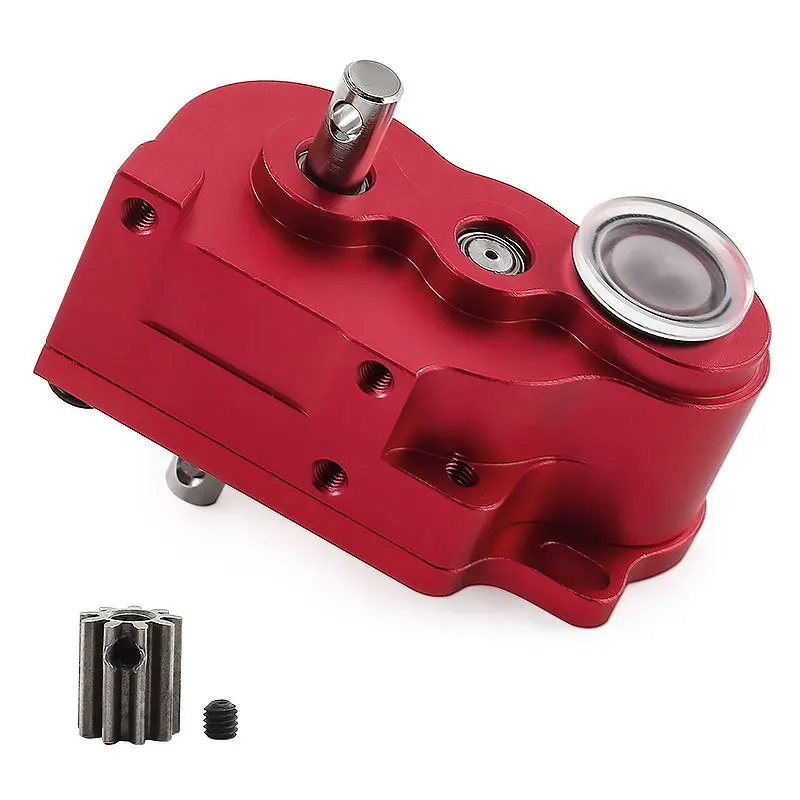 LCG Transmisión de metal liviana D360 para Axial SCX10, caja de cambios de gravedad central baja de aluminio Actualización de ajuste directo para orugas 1/10