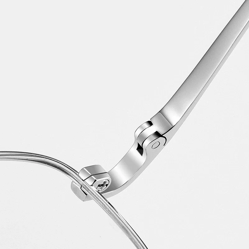 KUXA إطار نظارات من التيتانيوم مربع النظارات البصرية وصفة طبية قصر النظر مد البصر القراءة نظارات خفيفة الفضة الذهب