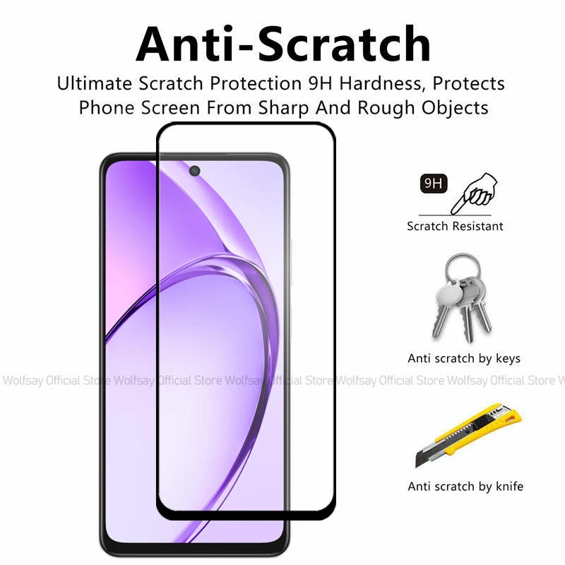 2/4PCS Tempered Glass For OPPO A3 4G Screen Protector For OPPO A3 4G Glass Full Glue Cover Protective Phone Film For OPPO A3 4G