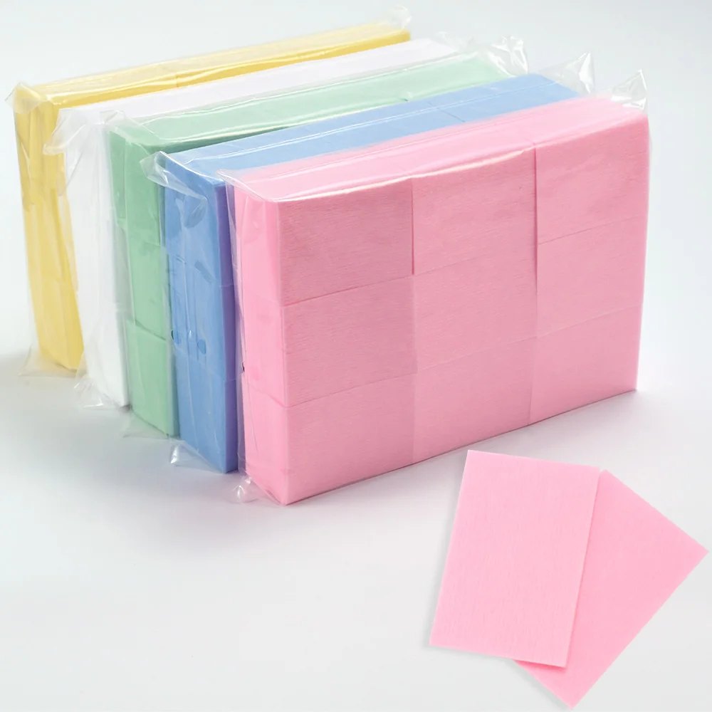 600 Teile/beutel Fusselfreie UV Nagellack Entferner Pads Faser Verdickt Wischen Baumwolle Tücher Pads Harte Weiche Make-Up Nail art Reinigung werkzeuge