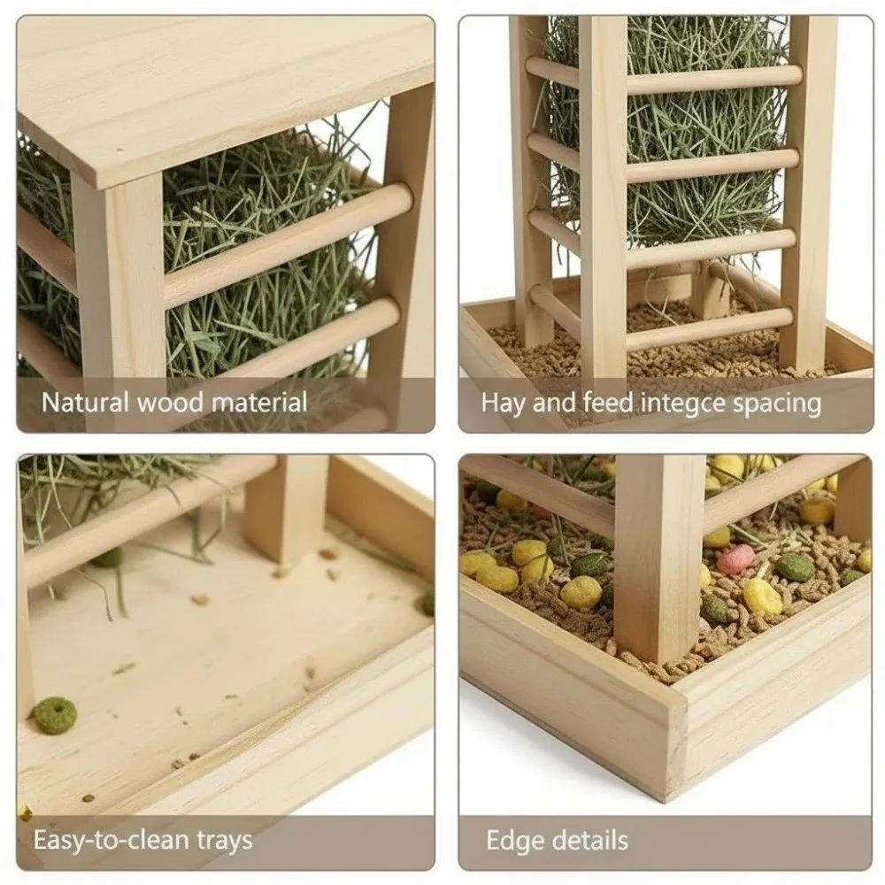 Pet Grass Rack Wood…