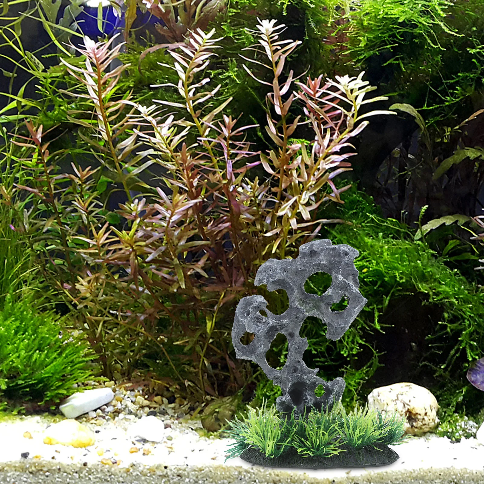 

Aquarium Mountain Rock Decorative Stacking Stones Fish Tank Artificial Moss Rock for Japanese Zen Garden Bonsai Stone Decoration