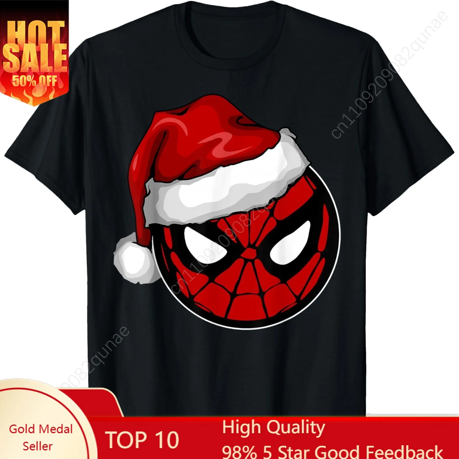 

Marvel Christmas Spider-Man Santa Hat Unisex T-Shirt