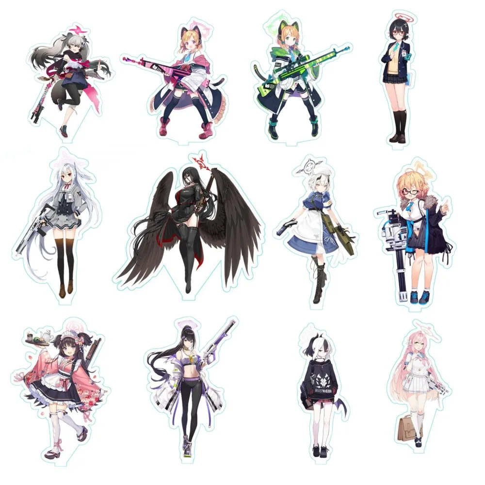 

Anime Blue Archive Figure Acrylic Stand Model Misono Mika Shirasu Azusa Yutori Natsu Cosplay Model Plate Desk Decor charm Gifts