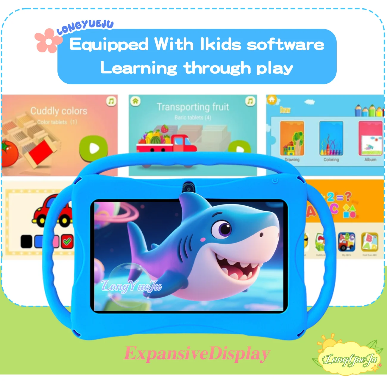 Kerstmis en Halloween 7-inch Android-educatieve tablet voor kinderen met ouderlijk controle |   Ultiem leercadeau voor vakanties