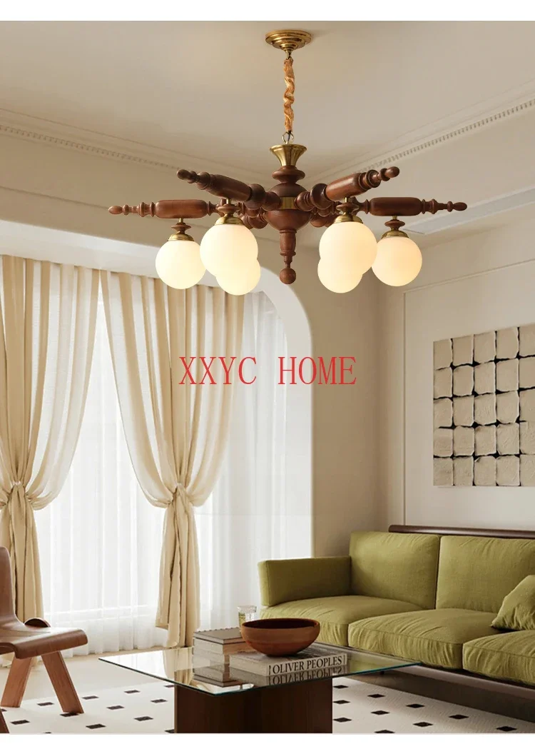 

Living Room Magic Bean Chandelier Hall Main Lamp Nanyang Yuji Retro Bedroom Dining Room Creative Personality Lamp