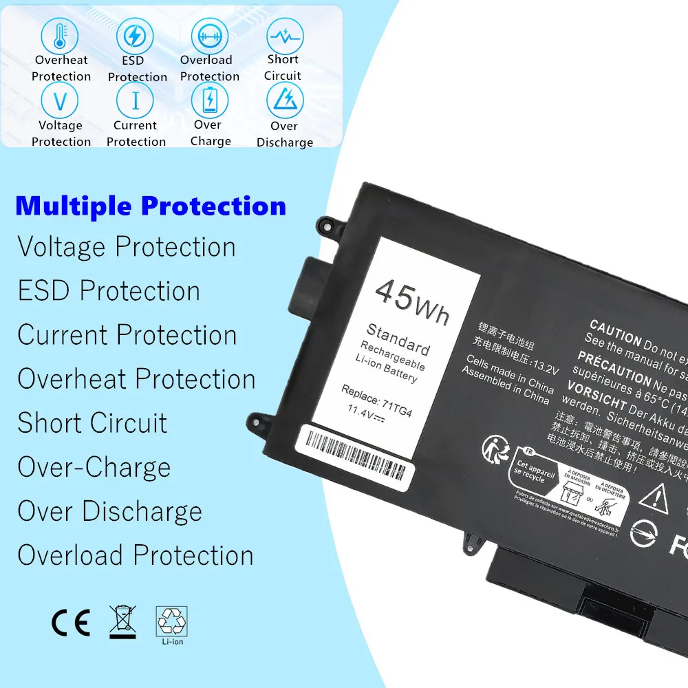 Laptop Battery For Dell Latitude 5289 E5289 7390 7389 2-in-1 L3180 71TG4 725KY CFX97 K5XWW view 4
