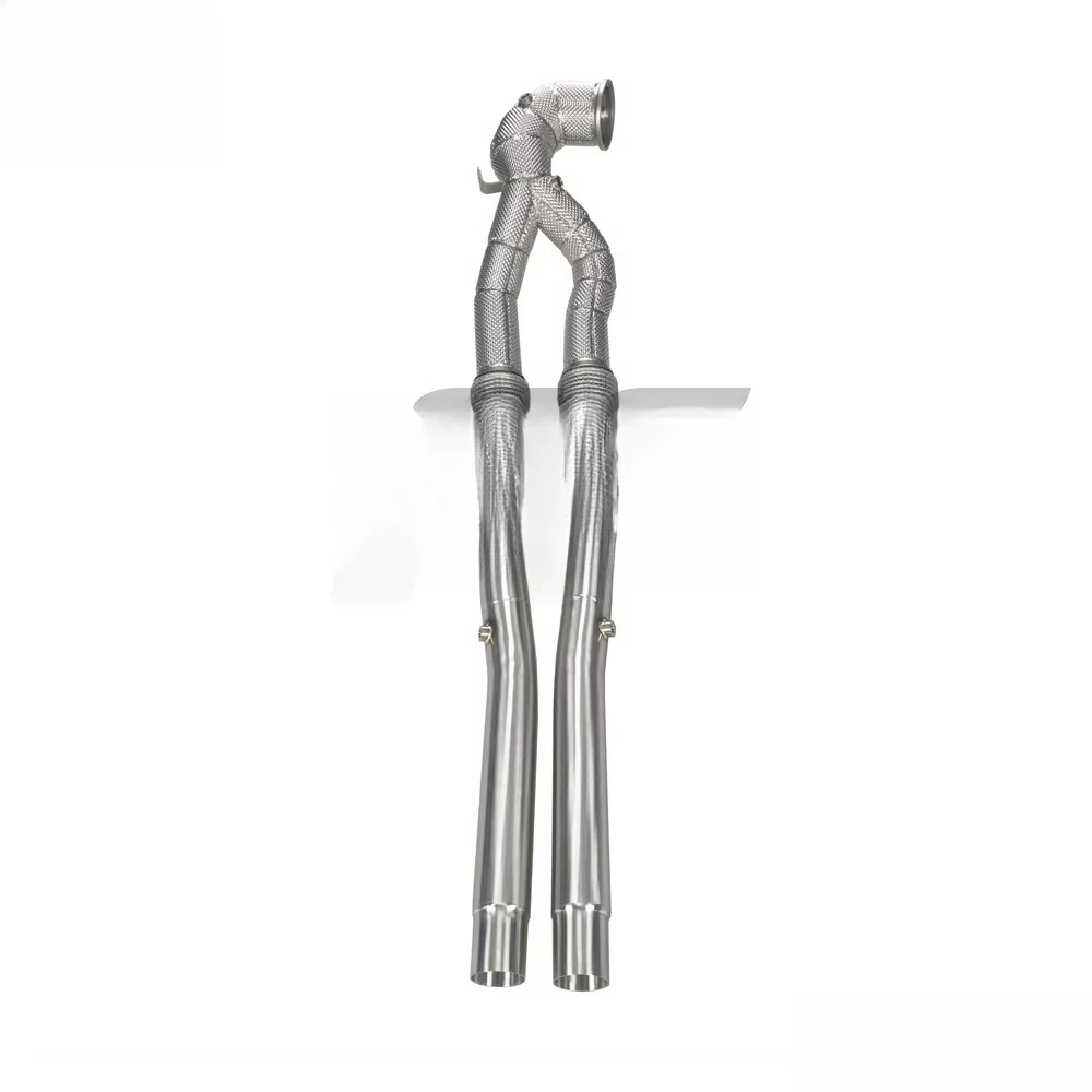 High Performance Stainless Steel Racing Exhaust Downpipe for AUDI RS3 2.5T 8Y With Heat Shield Auto Accessories