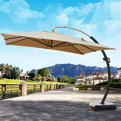 Outdoor Patio Umbrella, Square Cantilever Offset Umbrella, Large Sun Shade, Beach Umbrella, UV Protection, Garden Patio Umbrella
