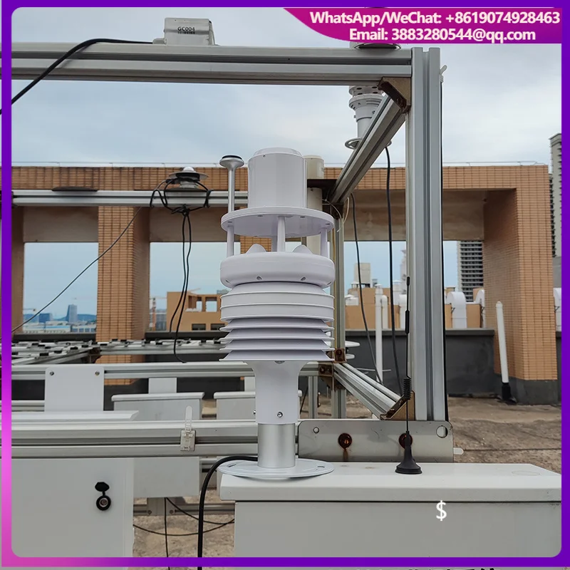 Compact Anti-Corrosion Meteorological Environment Device Auto Modbus Solar Pv Rs485 Automatic Weather Station For Meteorology