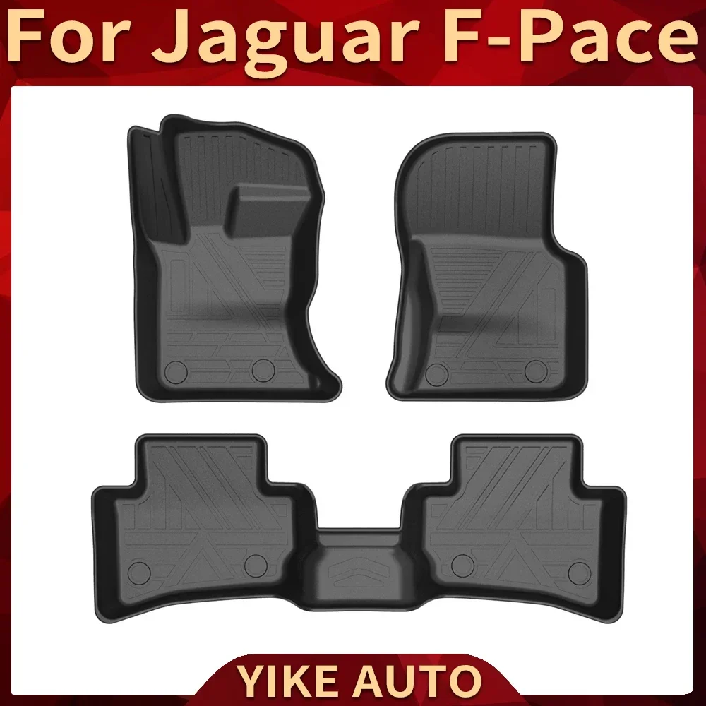 For Jaguar F-Pace X761 2016-2020 Car Floor Mats All-Weather TPE Foot Mats Pad Waterproof Tray Mat Interior Accessories