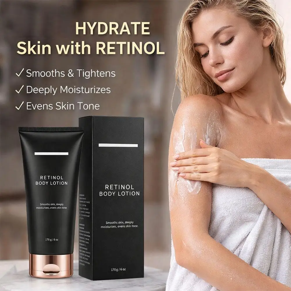 Retinol Body Lotion Moisturizing Firming Body Cream for Crepey Skin, Daily Hydrating Retinol Lotion for Neck & All Body Skincare