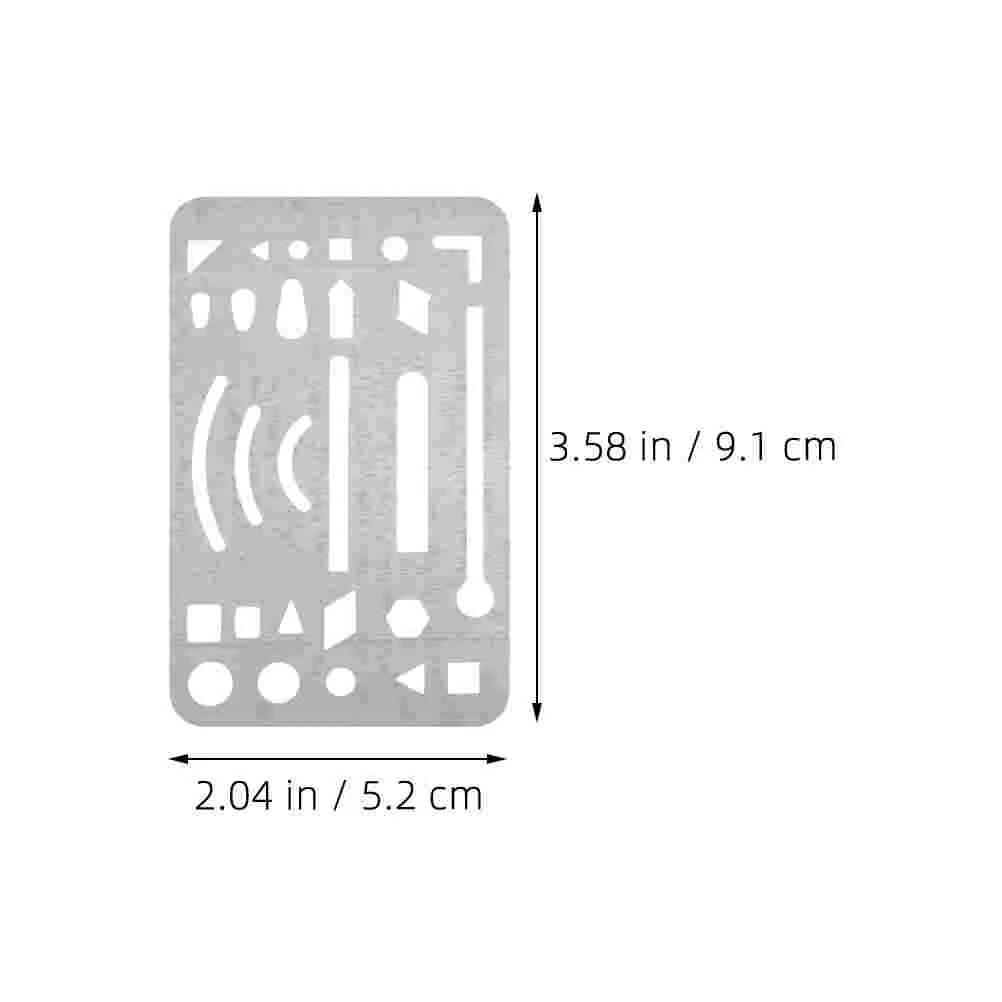 3 Pcs Stainless Steel Wipe Pictures Erasing Shield Template Stencil Portable Letter Metal Eraser DIY Drawing Drafting