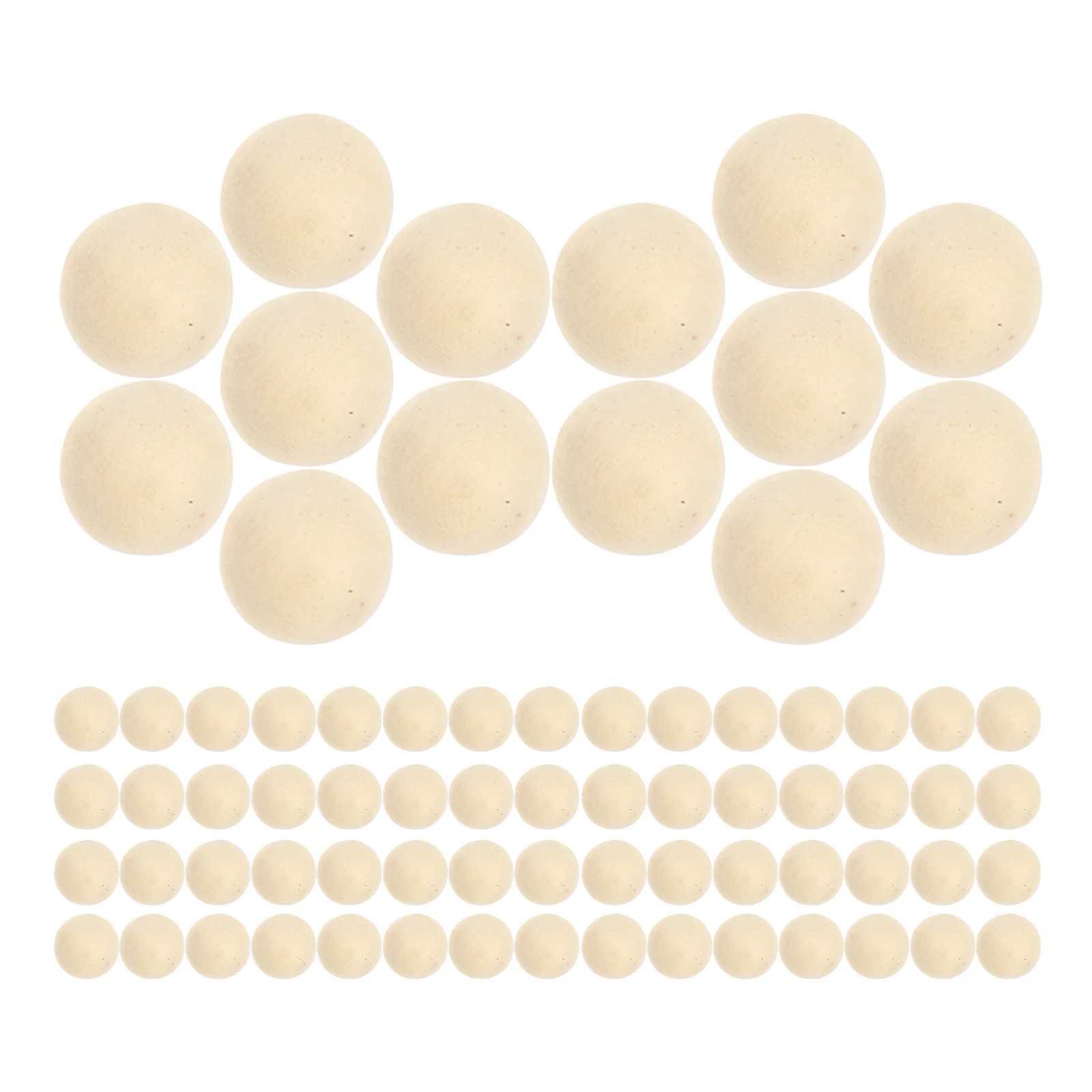 

100 Pcs Balls Round Unfinished Craft Decorative Filling Material DIY Projects Wood Balls Tools Wood Beads Parts