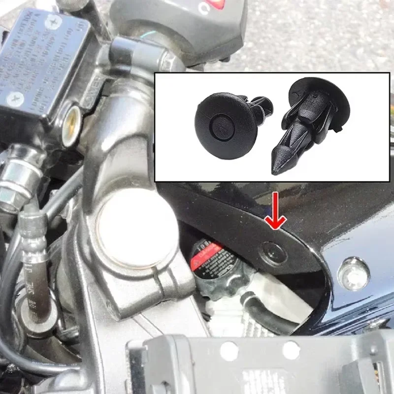 10/20/30Pcs 6mm Black Plastic Rivet Clips Motorcycle Fairing Panel Fastener Fit Honda Suzuki Kawasaki Body Fix Replacement Parts