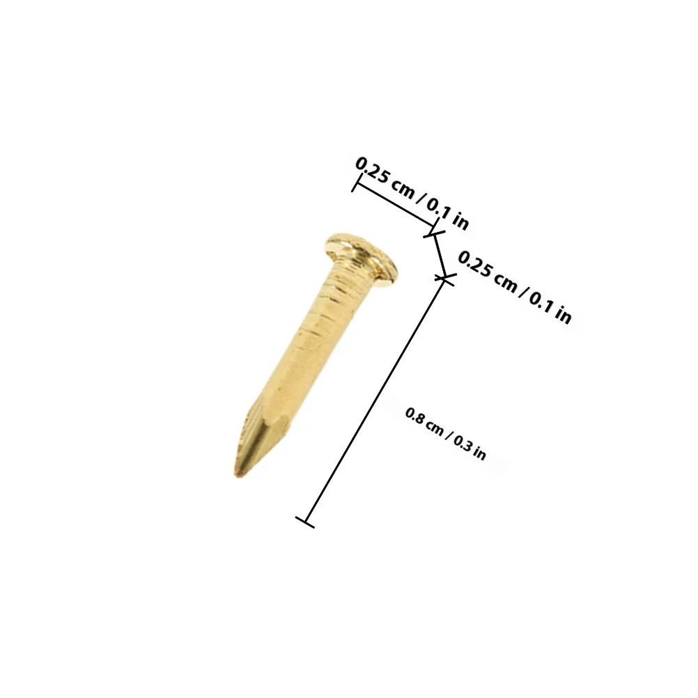 100 قطعة من الأظافر النحاسية ذات الرأس المستدير، أظافر تثبيت الأثاث شديدة التحمل لصور ذاتية الصنع، مشاريع النجارة المعلقة #2