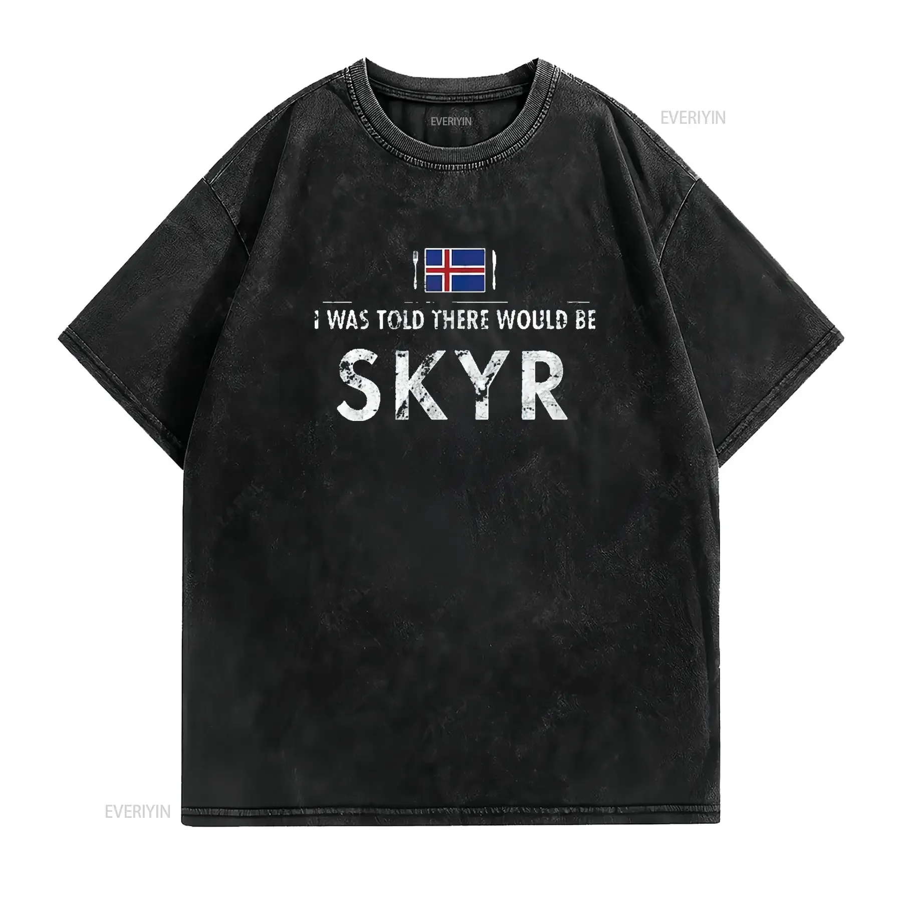 Travel Skyr Icelandic Dairy Breakfast Vanilla Fruit Yogurt T Shirt vintage Washed Soft graphic Casual Versatile streetwear
