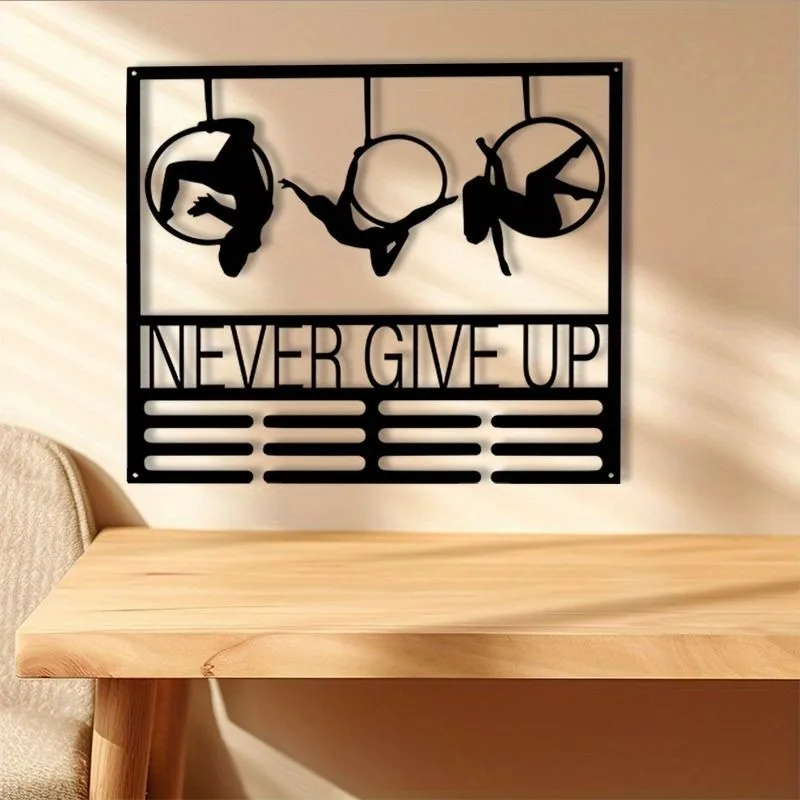 CIFbuy Metal Wall Art Medal Display Rack Powder Coated Iron Medal Hanger Holder for Athletes Sports Decor