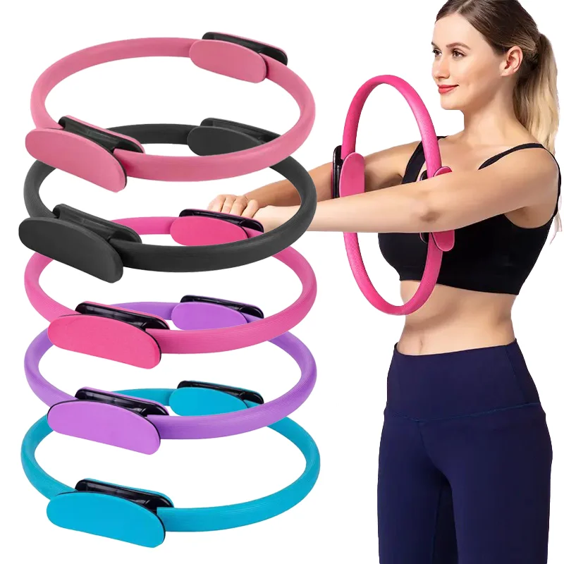 Pilates Ring 15 Inch Pilates Magic Fitness Circle for Toning Thighs Abs and Legs Resistance Training Body Sport Fitness Yoga