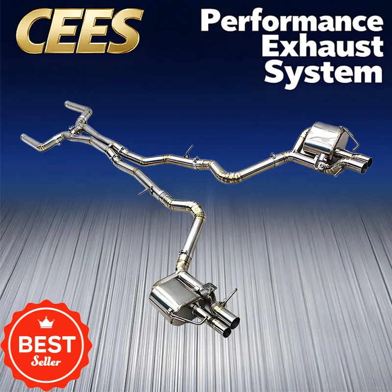 

Cees W213 Performanc Выхлоп для Mercedes-Benz E63 E63S AMG M177 4.0TT 2016-2023 Глушитель выхлопной системы Catback с клапаном OEM