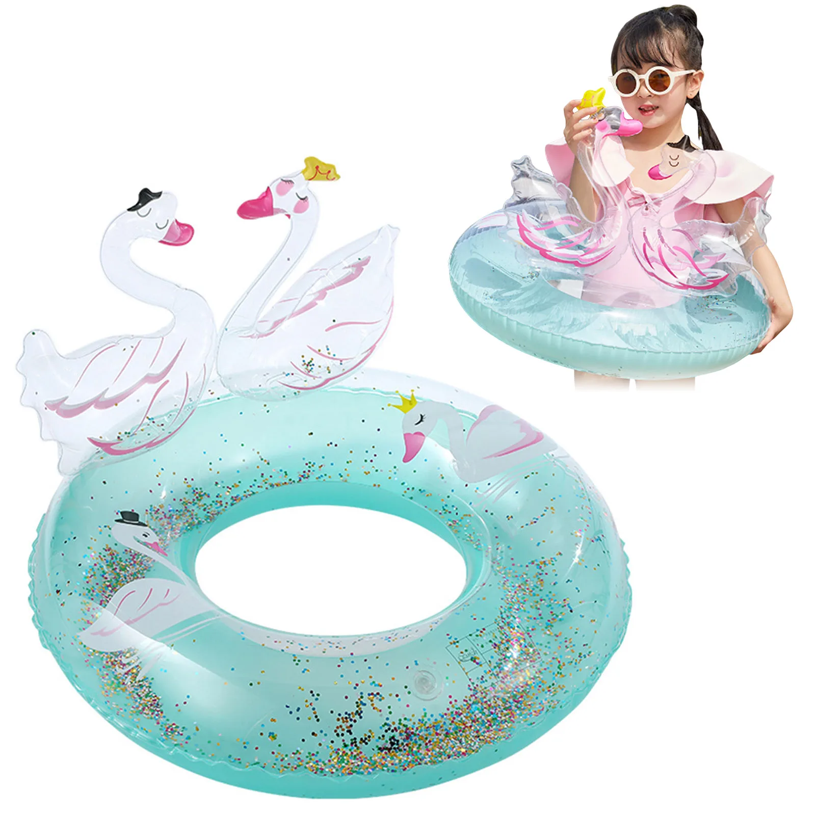 Kids Cartoon Swimming Ring Summer Thickened Swimming Ring for Kids Boys Girls Birthday Gifts