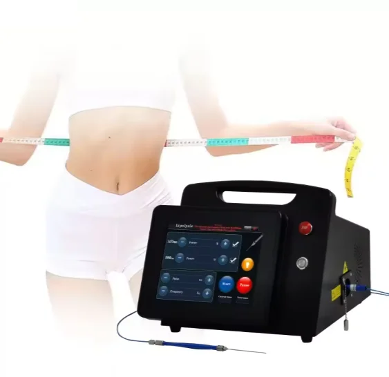 Professional 980 Nm 1470 Nm LIpolysis Clinic Double Chin Fat Removal Diode Laser Machine