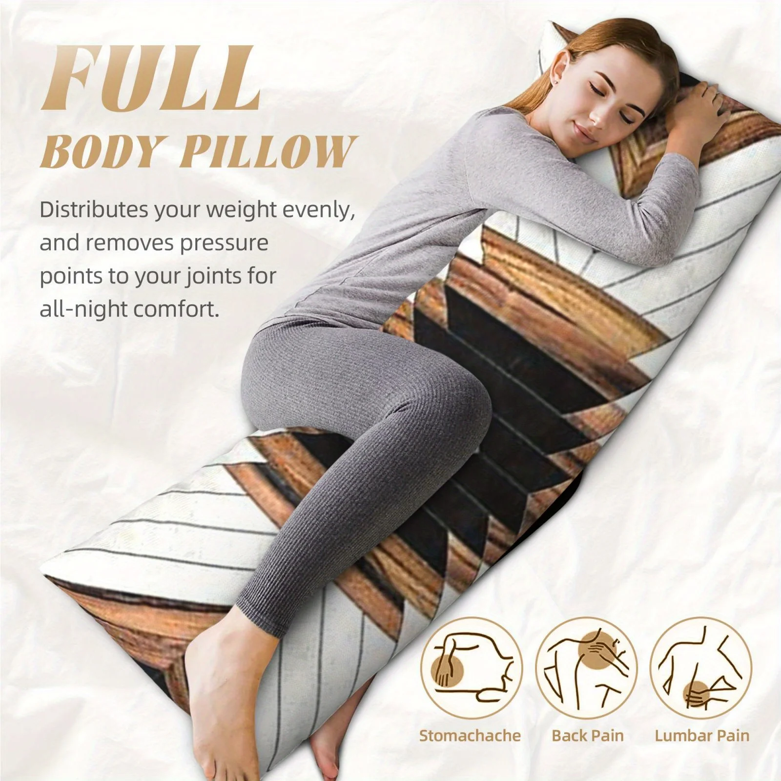 Home Textiles City - 1pc Ultra-Soft 50.8x137.16 cm Geometric Body