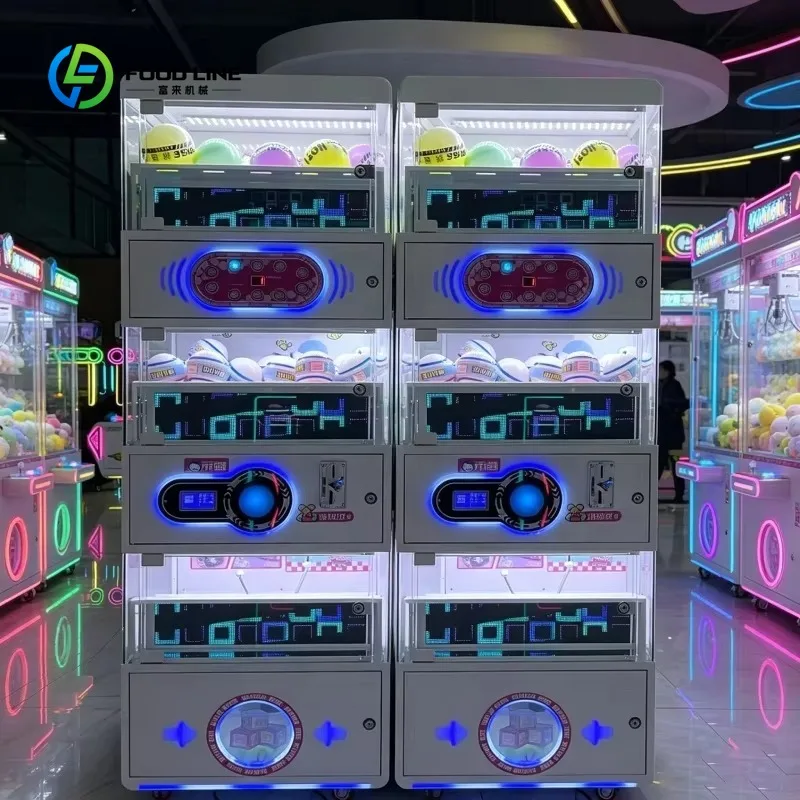 Customized 3-Tier LED Capsule Vending Machine | Coin Operated 10-12cm Capsule Toy Vending Machine for Shopping Mall