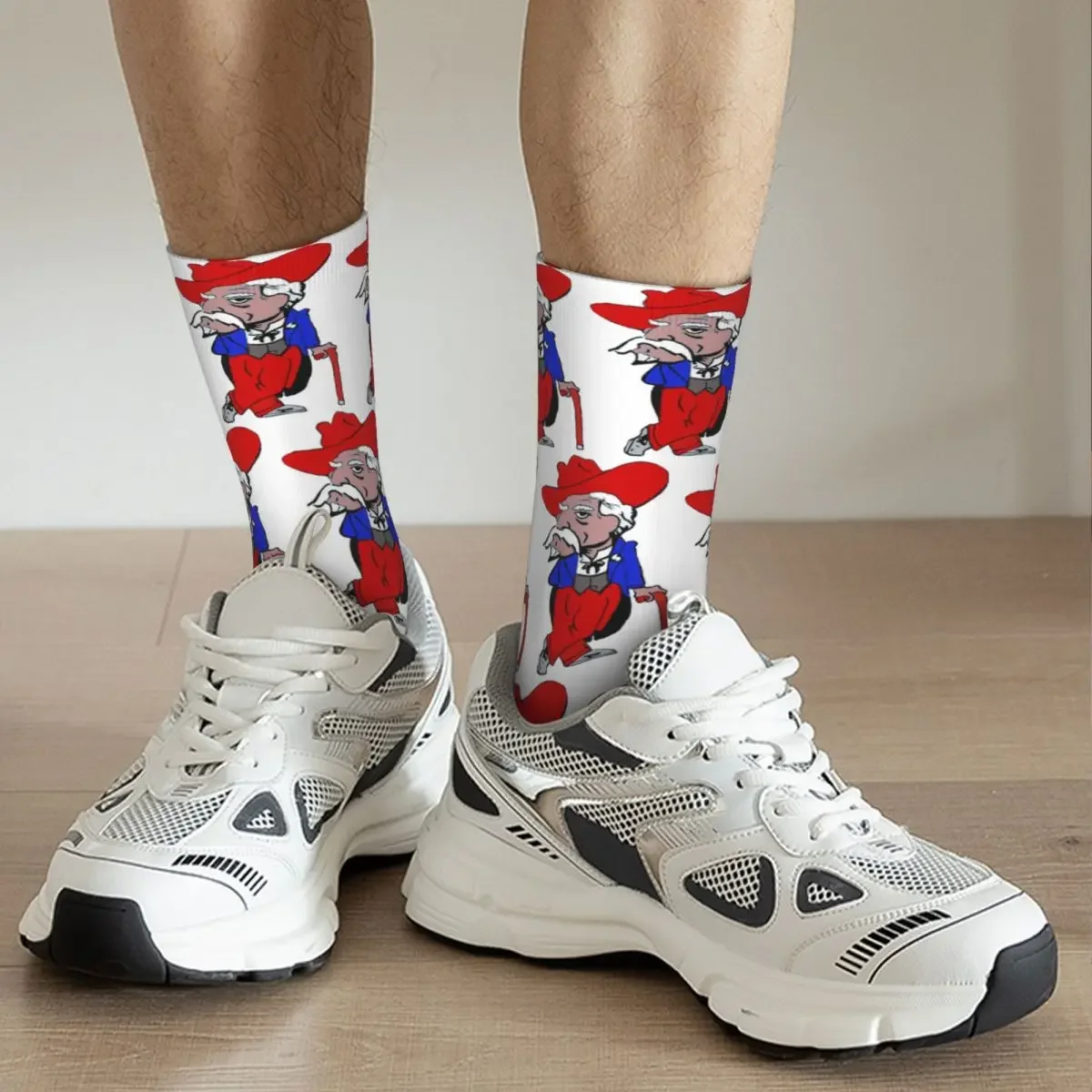 Col. Reb-Chaussettes bleues Harajuku, bas absorbant la transpiration, chaussettes longues toutes saisons, accessoires pour cadeau d'anniversaire unisexe