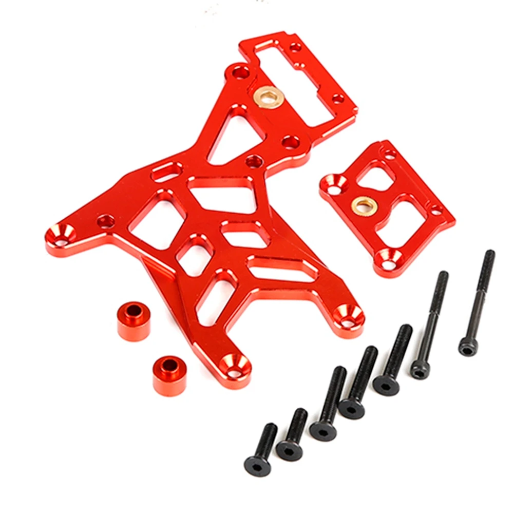 Obróbka CNC Całkowicie metalowa zagęszczona tylna płyta drugiego podłogi dla ROVAN KM HPI BAJA 5B 5T 5SC Rc Car Toys Parts, czerwona