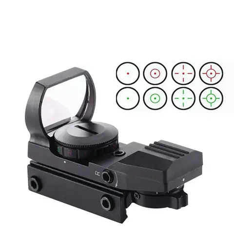 11mm/20mm Rail Holographic Red Dot Sight 4 Reticle Tactical Scope Hunting Accessories Spotting Scope for Rifle Airsoft Hunting