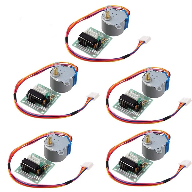 

5 Set 28BYJ-48 ULN2003 5V Stepper Motor + ULN2003 Driver Board Suitable for Driver Test Module DIY Kit