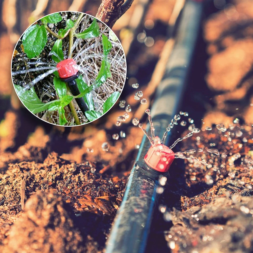 

200FT Greenhouse Micro Drip Irrigation Kit with 1/4 Inch 1/2 Inch Irrigation Tubing Hose Patio Misting Plant Watering System