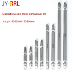 1-5Pcs Double Head Screwdriver Bit Set Magnetic PH2 Phillips and 6mm Slotted Screwdriver Bits 50/65/100/150/200mm Length