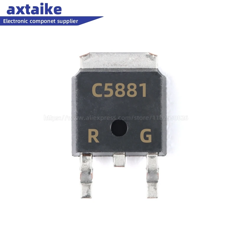 10PCS C5881 2SC5881 TO-252 60V 5A NPN SMD Power Transistor 2SC5881TLR 2SC5881-TL-R