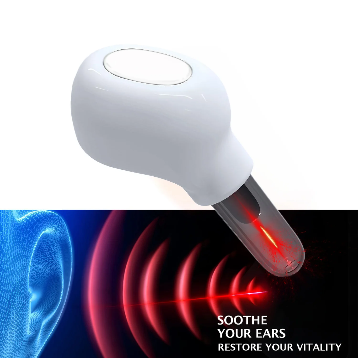 Earplug Otitis Media Ear Laser Therapy 650NM Red Light Irradiation Ear / Nasal Canal Laser Tinnitus Deafness Physiotherapy Meter