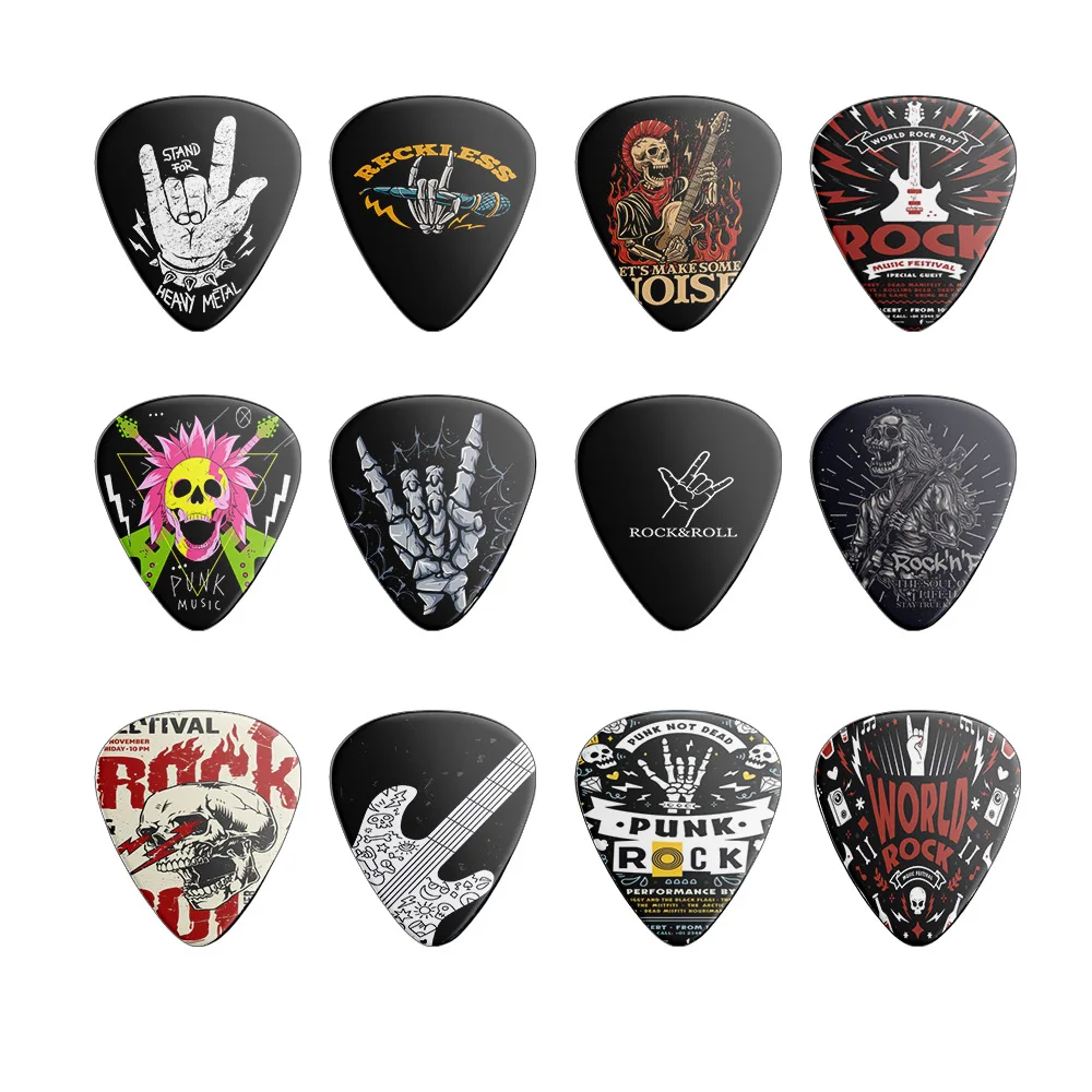 12 Pieces Guitar Picks 0.46mm 0.71mm 0.96mm Plectrum 6 Thickness ABS Premium for Acoustic Electric Guitar Bass Ukulele - view 4