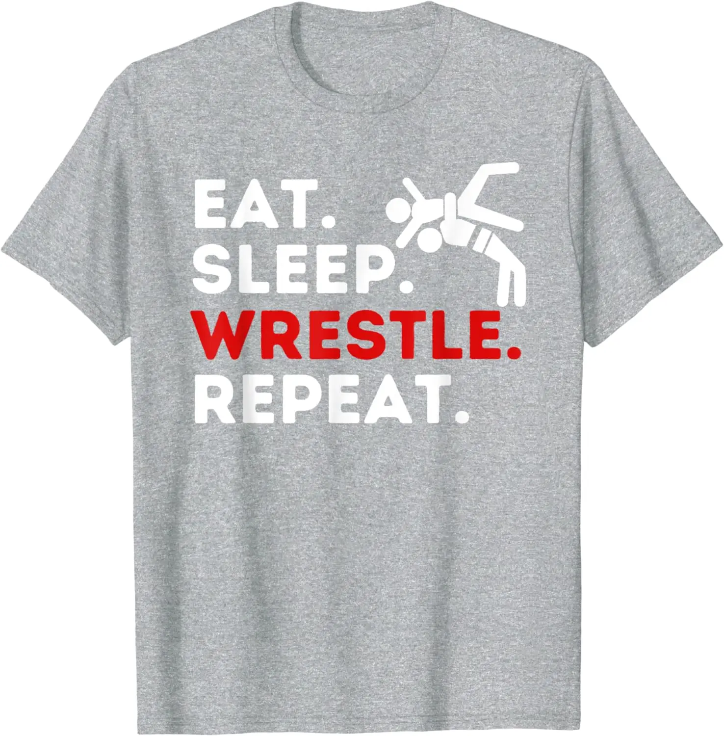 Eat Sleep Wrestle Repeat Funny Wrestling & Wrestler T-Shirt Gift Cotton T Shirt Graphic Print T Shirts Street Tops Men Clothing