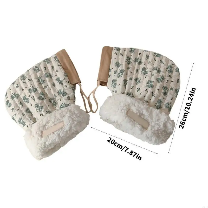 R66D детские перчатки для самоката, хлопковые муфты для рук, перчатки с принтом, детские варежки для балансировки велосипеда,