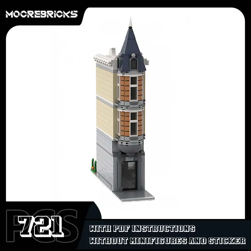 Assembly Square Architecture Model Advanced Bricks MOC Modular House Scenery Building Blocks Toy Children's Education Gift