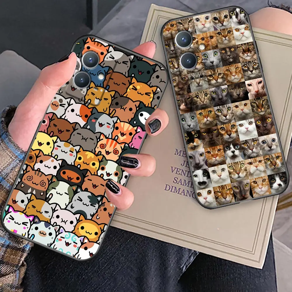 Case For VIVO Y77 Y76 Y76S Y75 Y72 Y71 Y69 Y67 Y66 Y55 Y53 Y52 Y52S Y51 Y51S Pro 5G Y50 Y35 Y21 Y20 Case Cute Funny Crying Cat