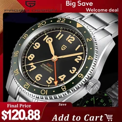 2025 New PAGANI DESIGN DG5833 GMT Men's Automatic Mechanical Watch Stainless Steel Sapphire 20Bar Diving reloj hombre PD1784