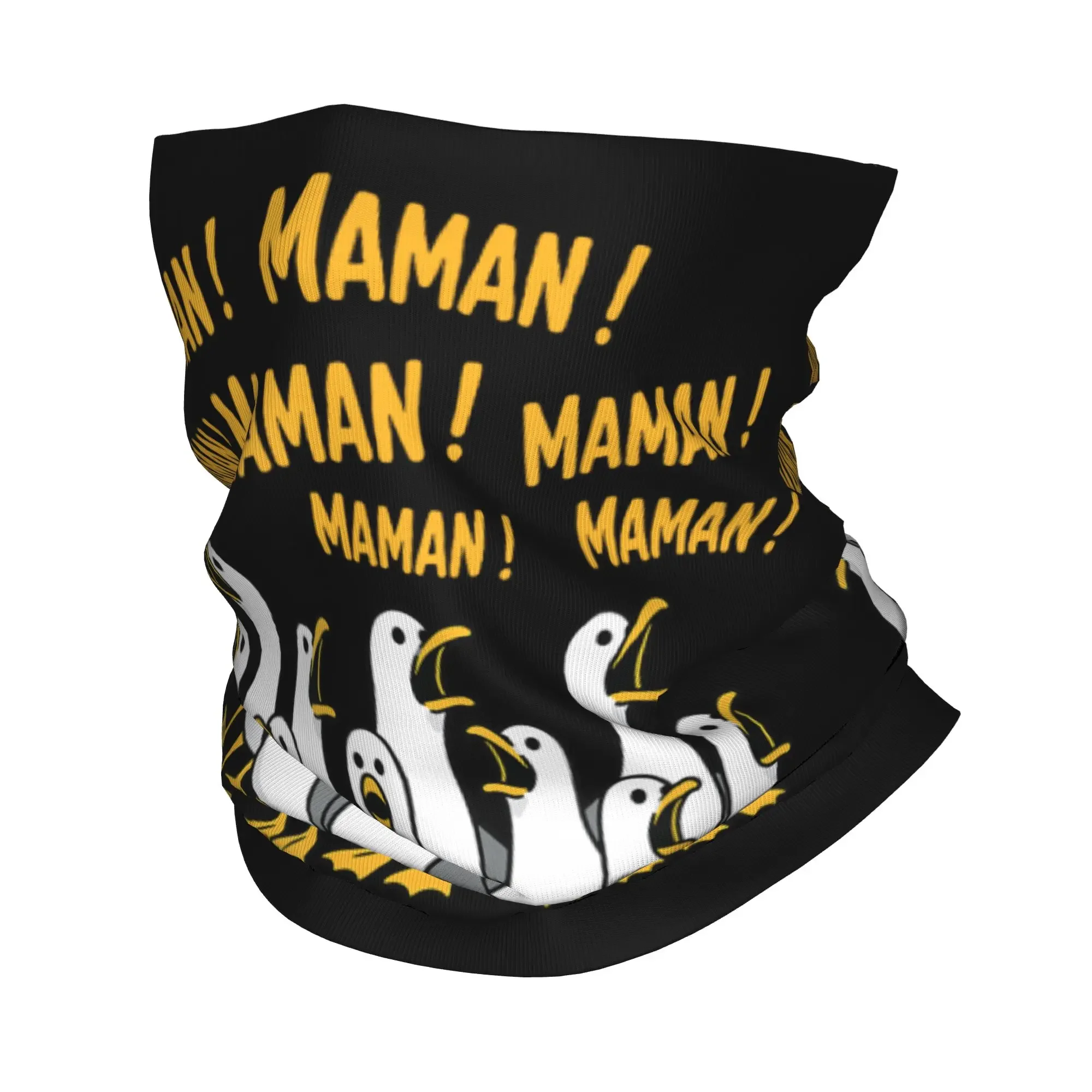 New French Mom Seagull Funny Maman Bandana Neck Gaiter Balaclavas Mask Scarf Mother's Day Humor Headwear Outdoor Men Women Adult