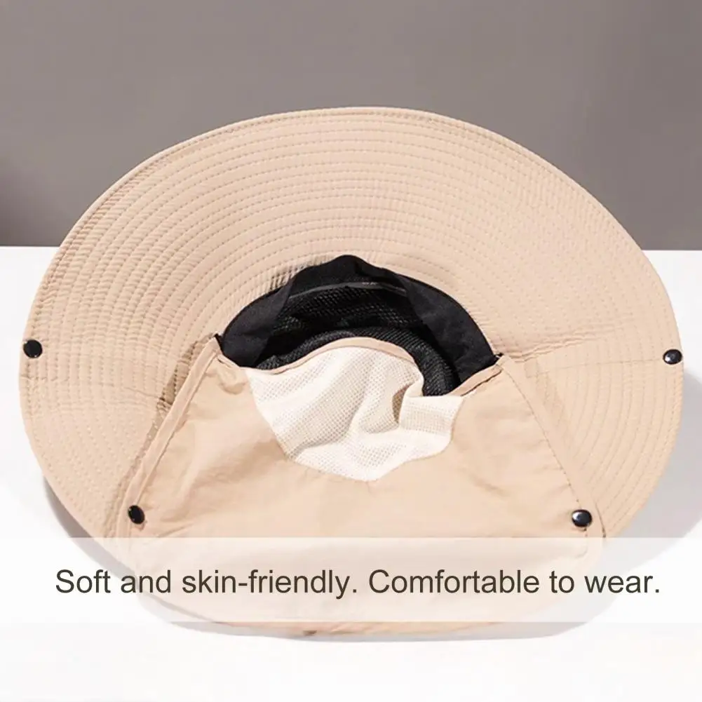 Uv Protection Bucket Hat Summer Bucket Hat with Detachable Face Neck Guard Breathable Quick-dry Fisherman Hat for Outdoor